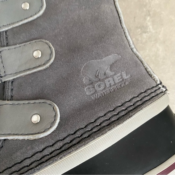 Sorel Joan Of Arctic Boots Quarry Black gray size 7 with box! - Picture 4 of 9